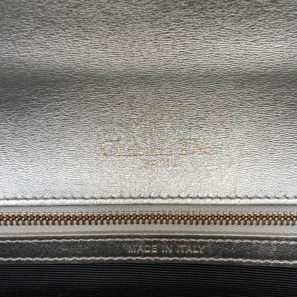 Dior Medium Metallic Ceramic Effect Deerskin Diorama Flap - Side view