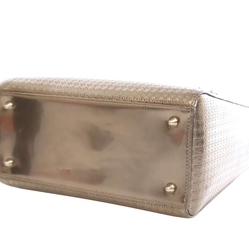 Dior Medium Metallic Patent Microcannage Lady Dior - Image 14