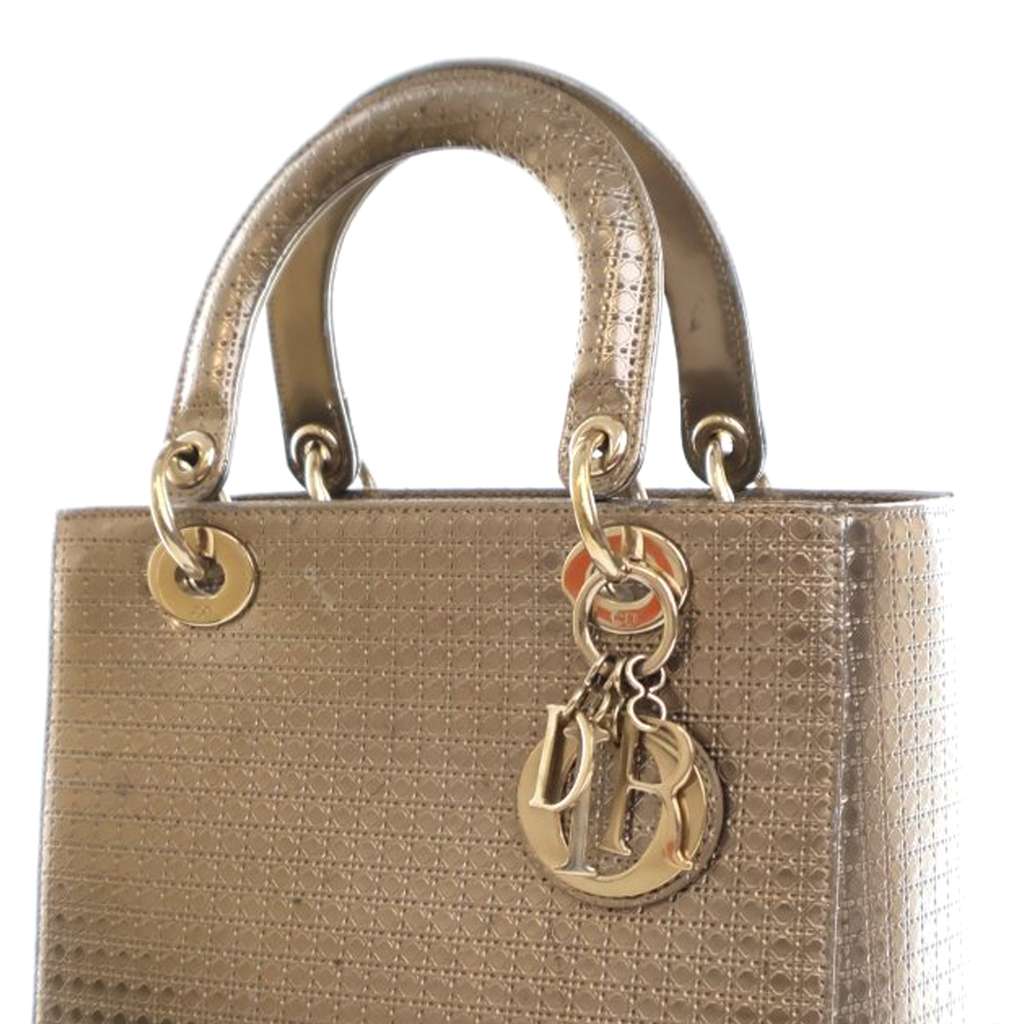 Dior Medium Metallic Patent Microcannage Lady Dior - Detail 1