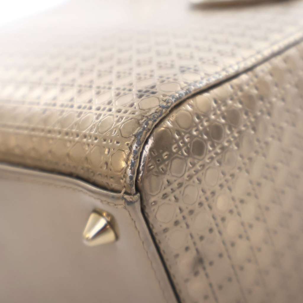 Dior Medium Metallic Patent Microcannage Lady Dior - Detail 2