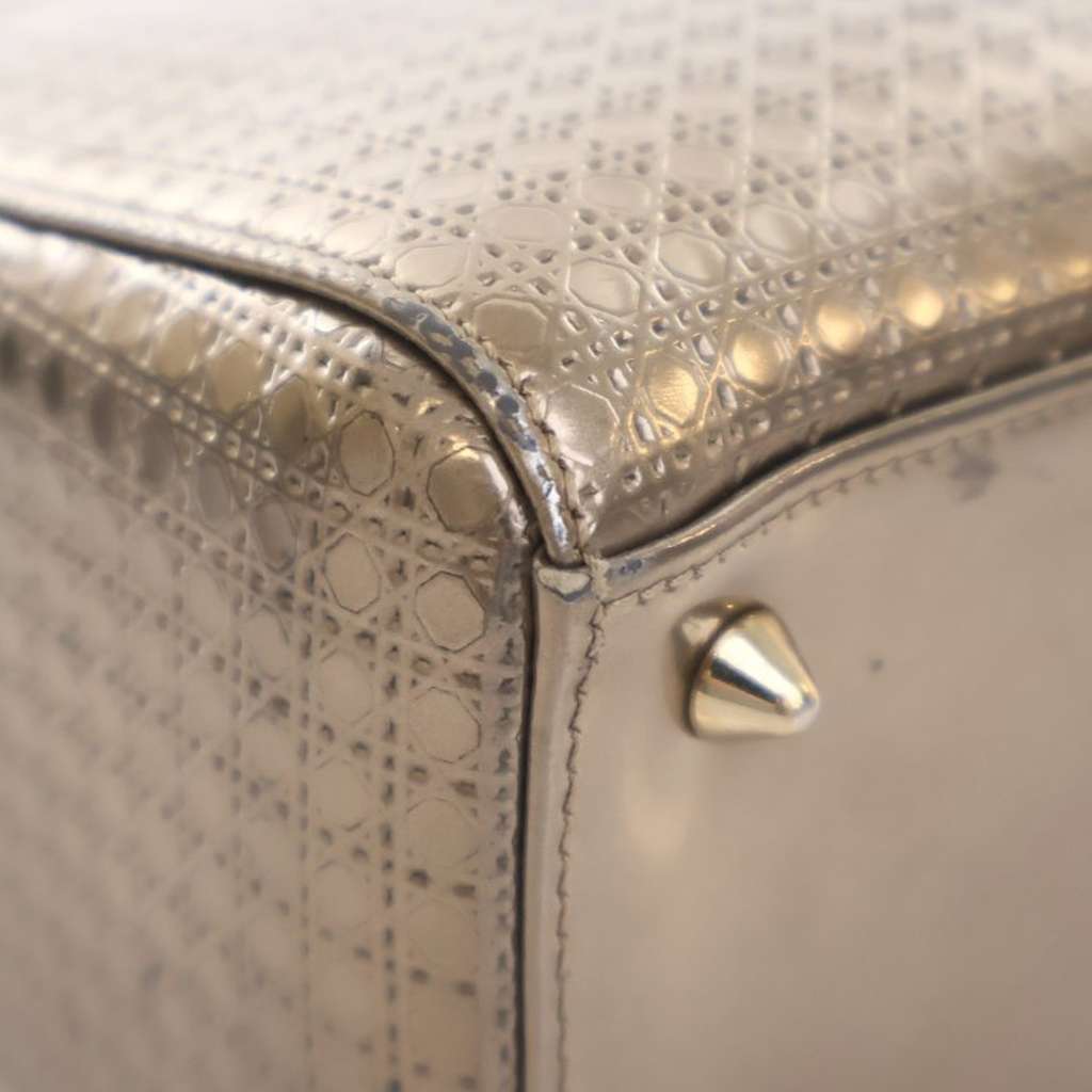 Dior Medium Metallic Patent Microcannage Lady Dior - Image 10