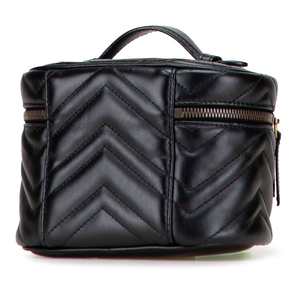 Gucci Mini GG Marmont Round Matelasse Leather Vanity Bag - 2