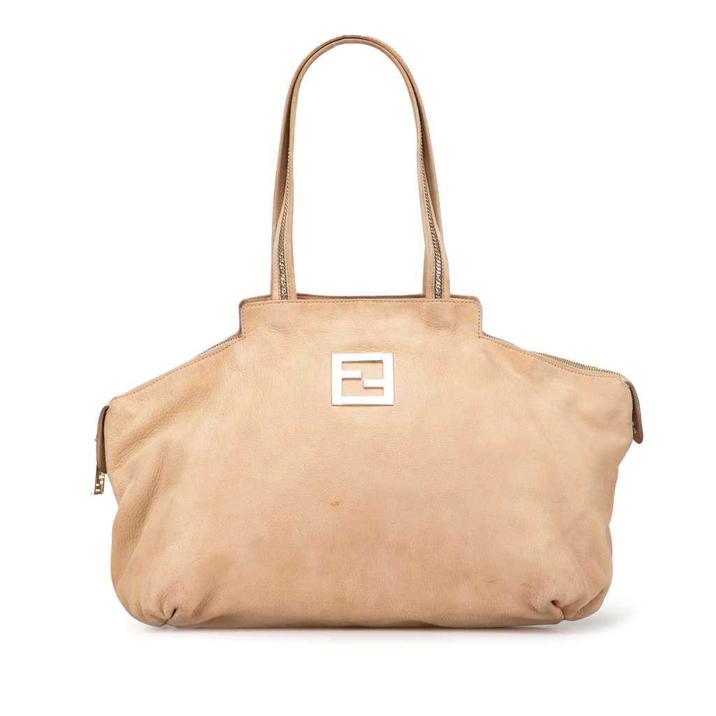 Fendi Medium Leather Chains Tote