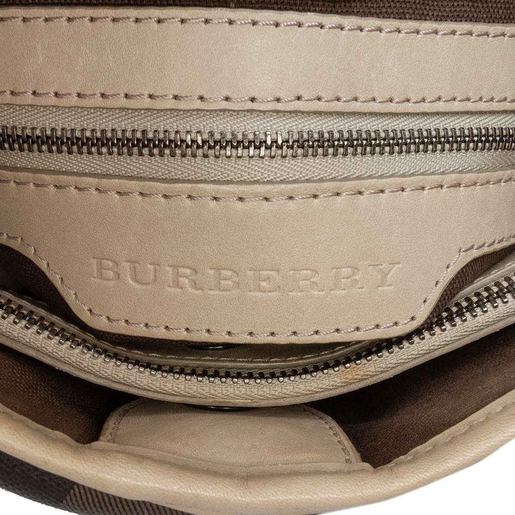 Burberry Smoke Check Coated Canvas Northfield Satchel - 5