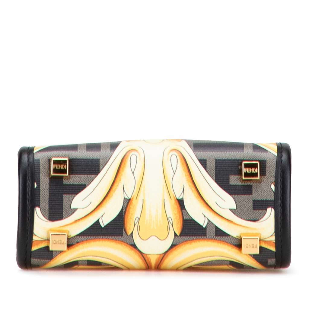 Fendi Versace Fendace Mini Calfskin Baroque Print Sunshine Shopper Tote - 3