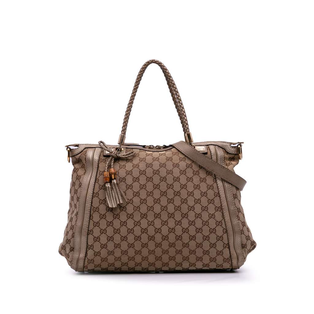 Gucci Large GG Canvas Bella Satchel