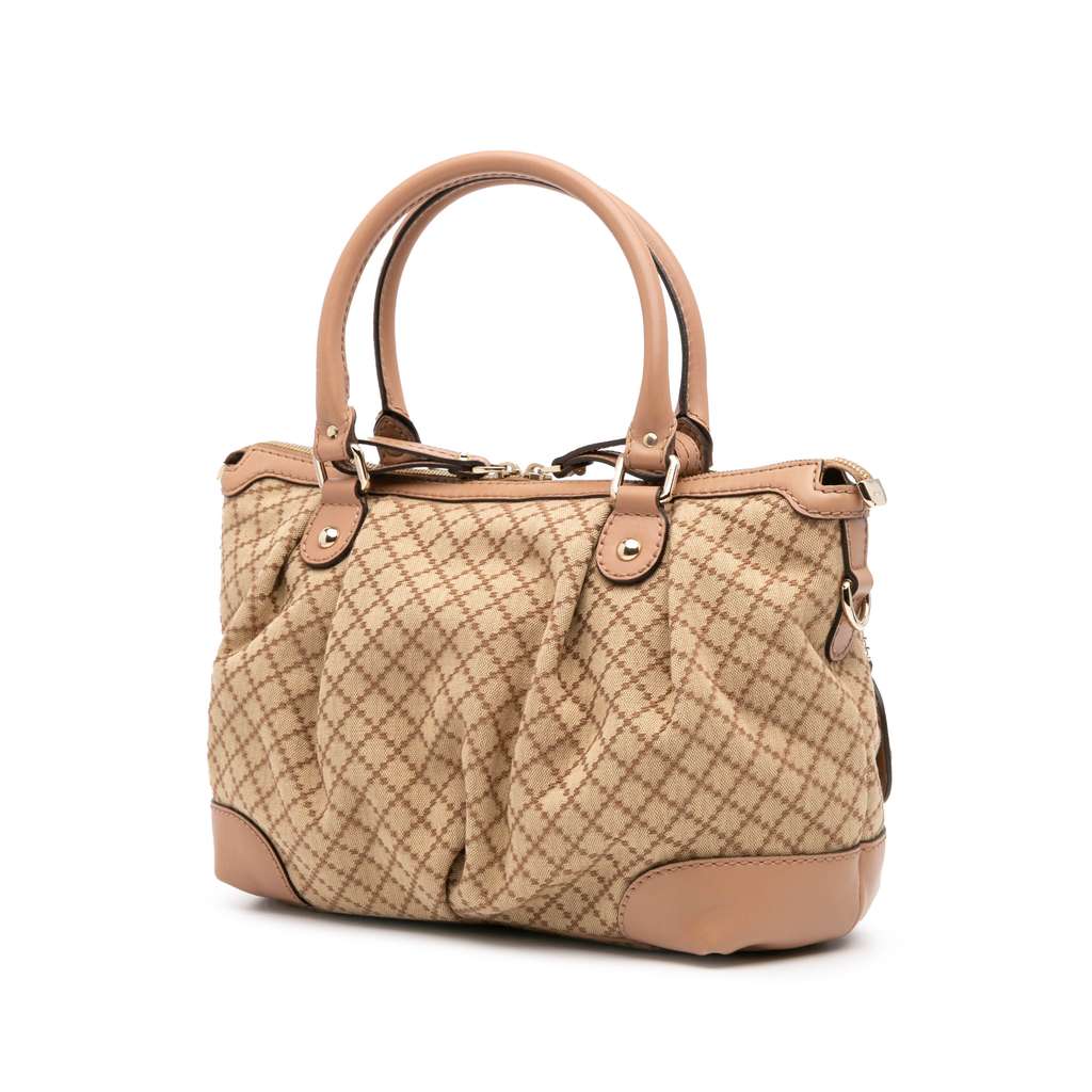 Gucci Diamante Canvas Sukey Satchel - Back view