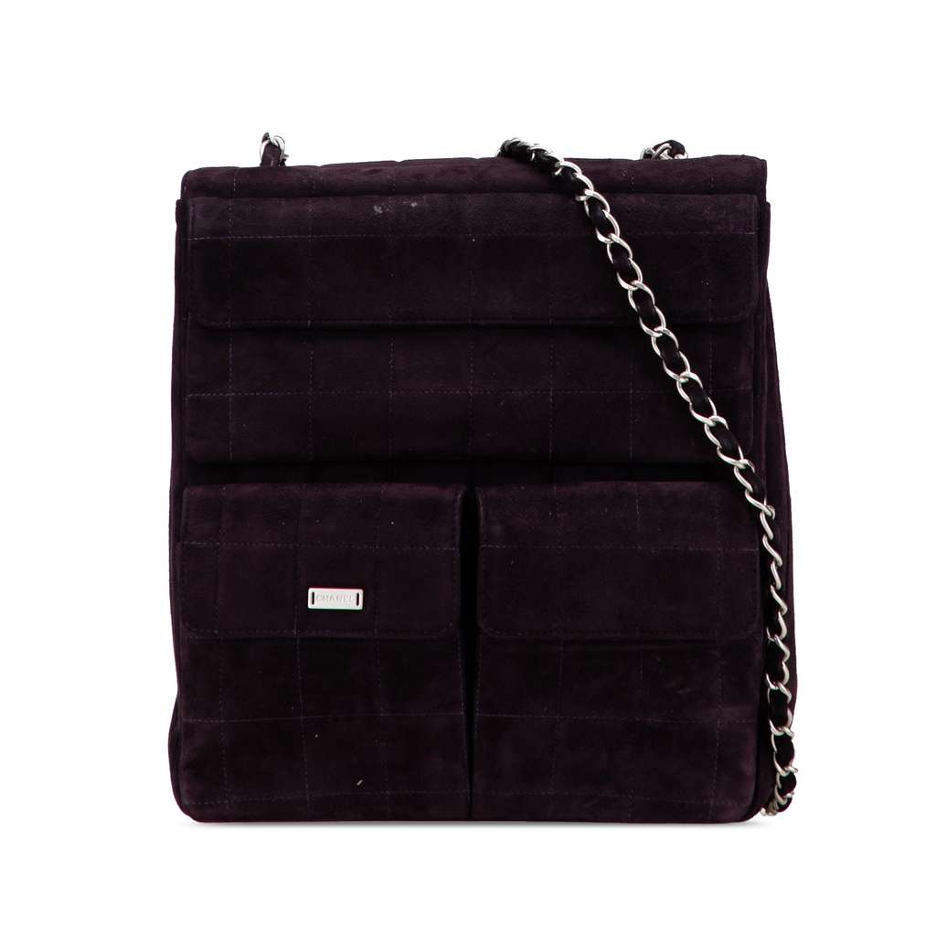 Chanel Chocolate Bar Reissue Suede Multipocket Chain Flap