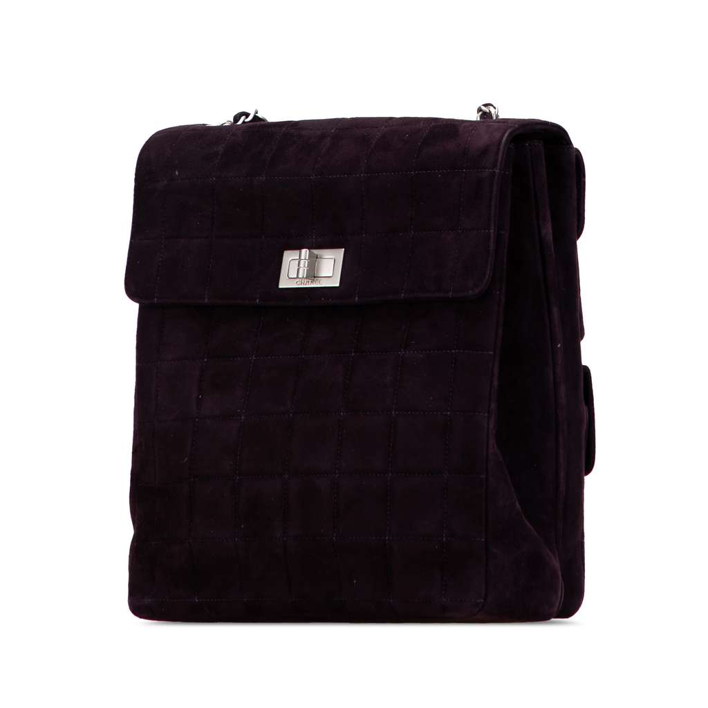 Chanel Chocolate Bar Reissue Suede Multipocket Chain Flap - Back view