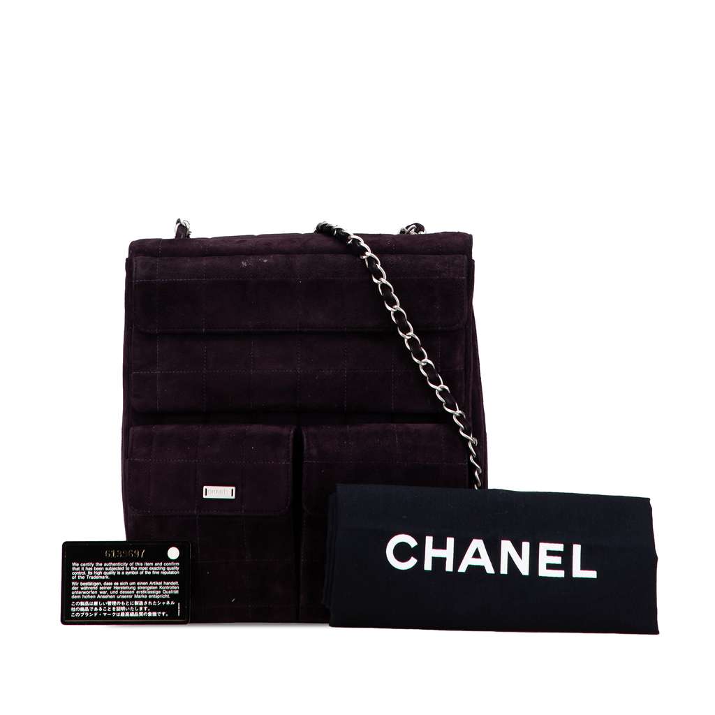 Chanel Chocolate Bar Reissue Suede Multipocket Chain Flap - Image 12