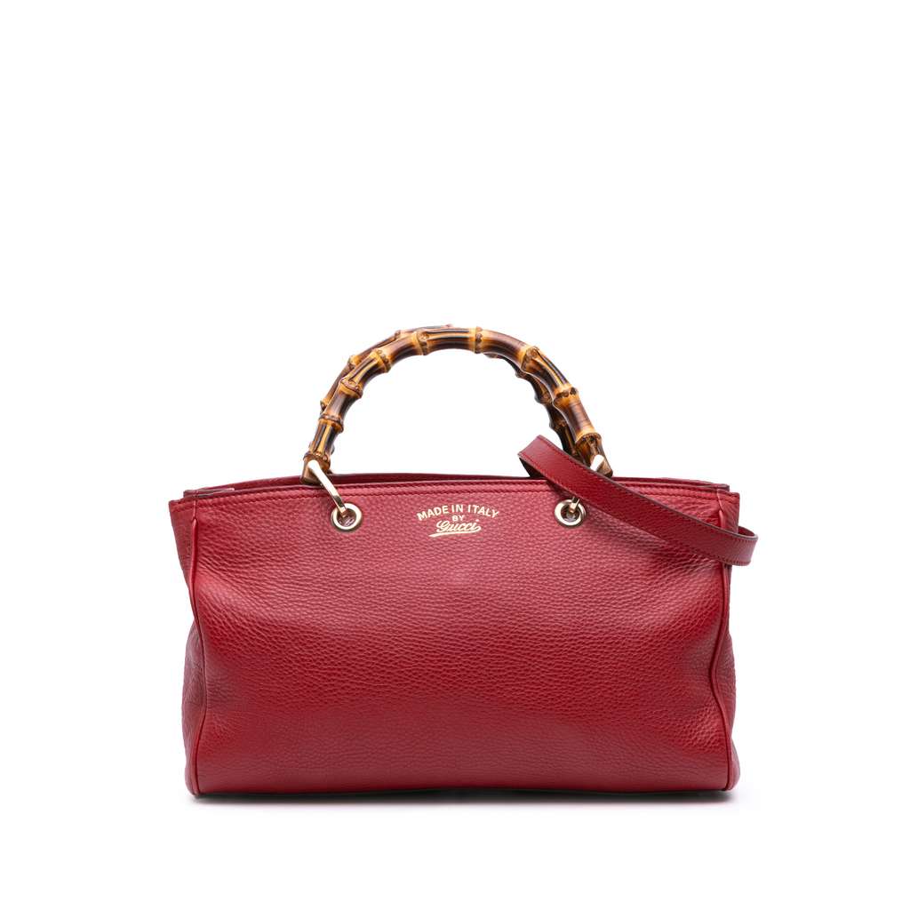 Gucci Medium Calfskin Bamboo Shopper Satchel