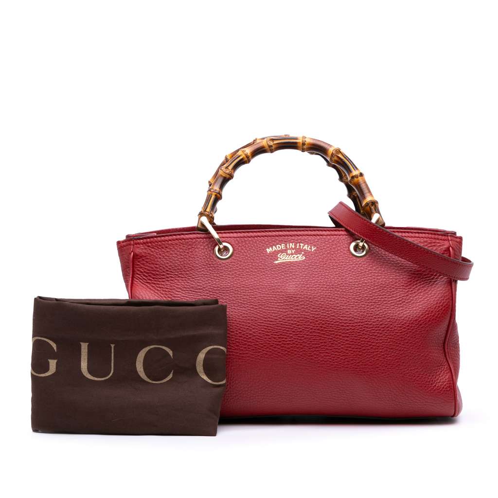 Gucci Medium Calfskin Bamboo Shopper Satchel - Image 14