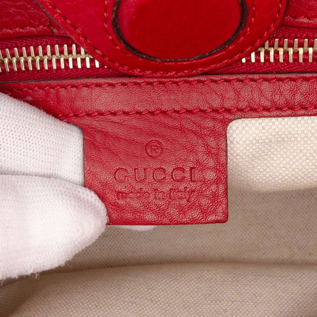 Gucci Medium Calfskin Bamboo Shopper Satchel - Side view