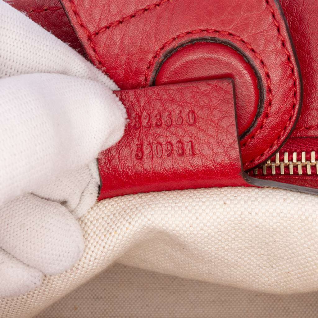 Gucci Medium Calfskin Bamboo Shopper Satchel - Detail 1