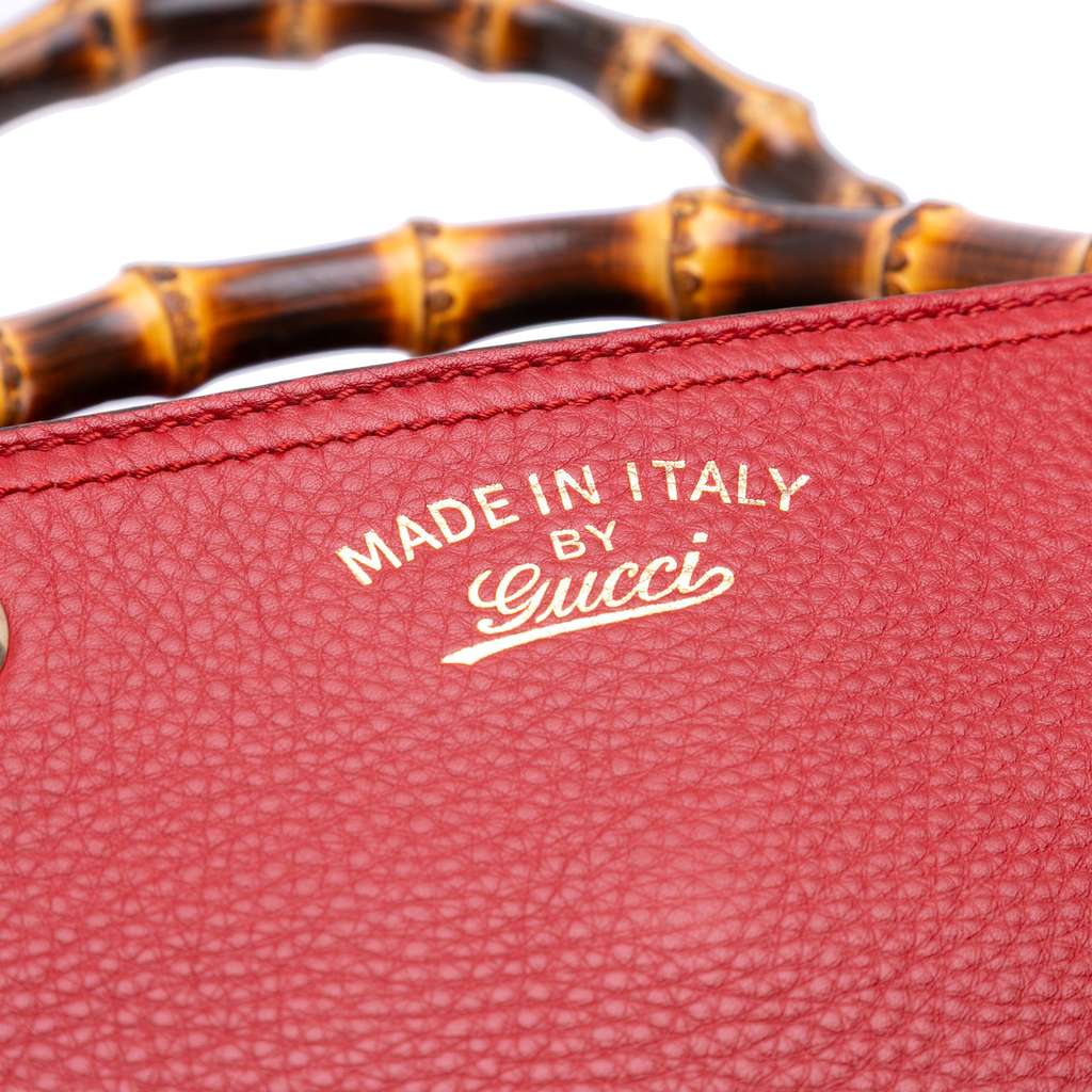 Gucci Medium Calfskin Bamboo Shopper Satchel - Image 10