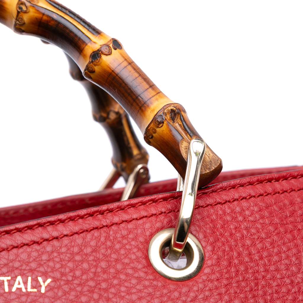 Gucci Medium Calfskin Bamboo Shopper Satchel - Image 12