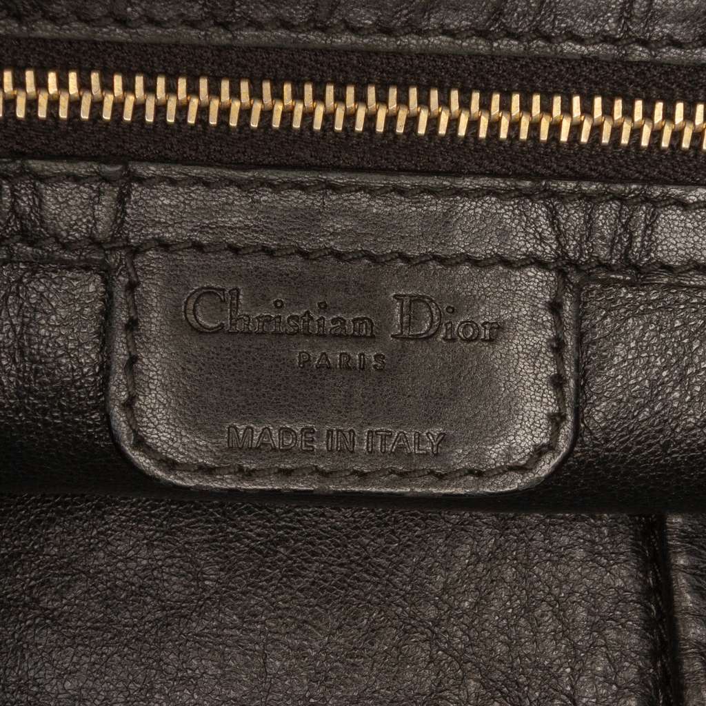 Dior Large Woven Lambskin Lady Dior Soft Shopping Tote - Side view