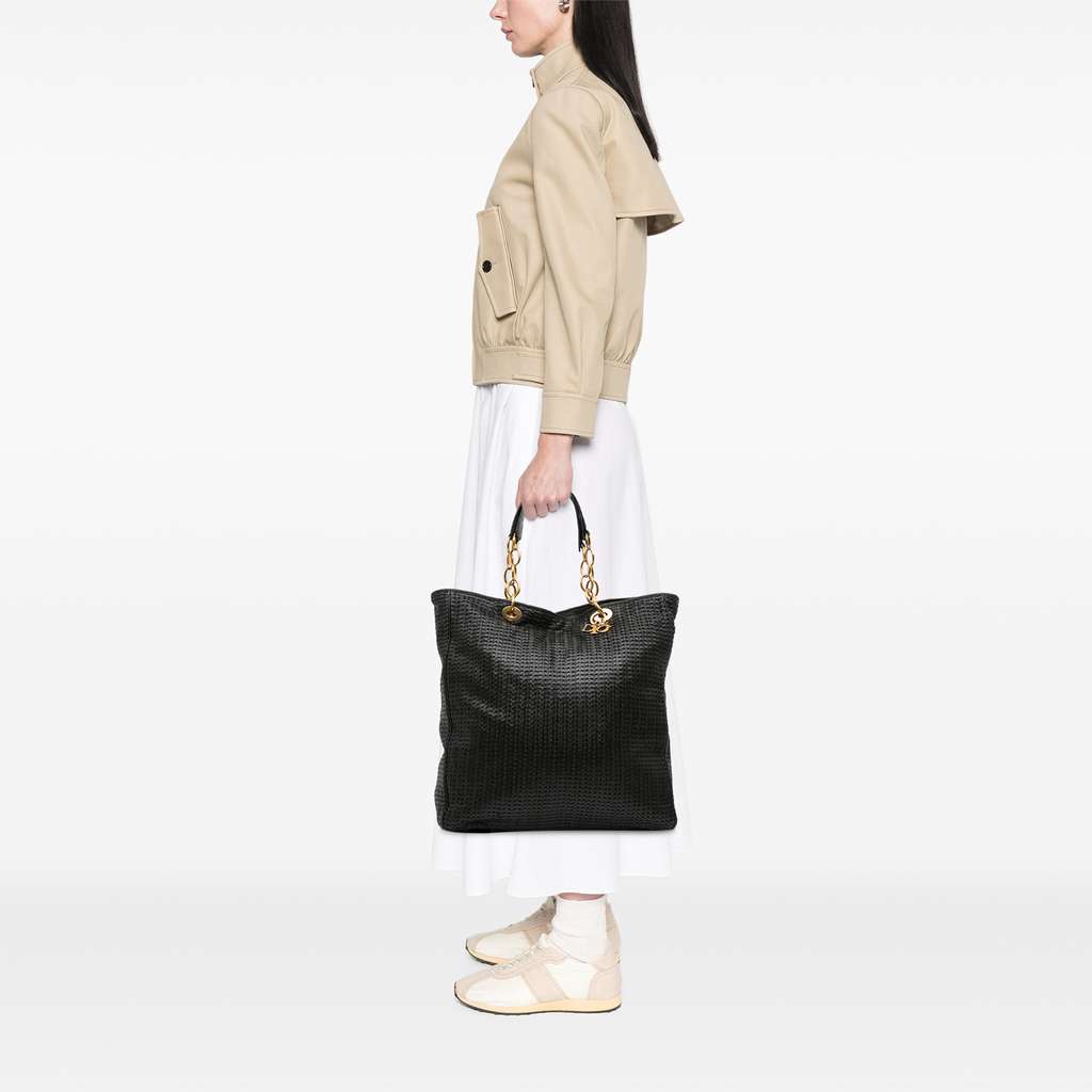 Dior Large Woven Lambskin Lady Dior Soft Shopping Tote - Image 12