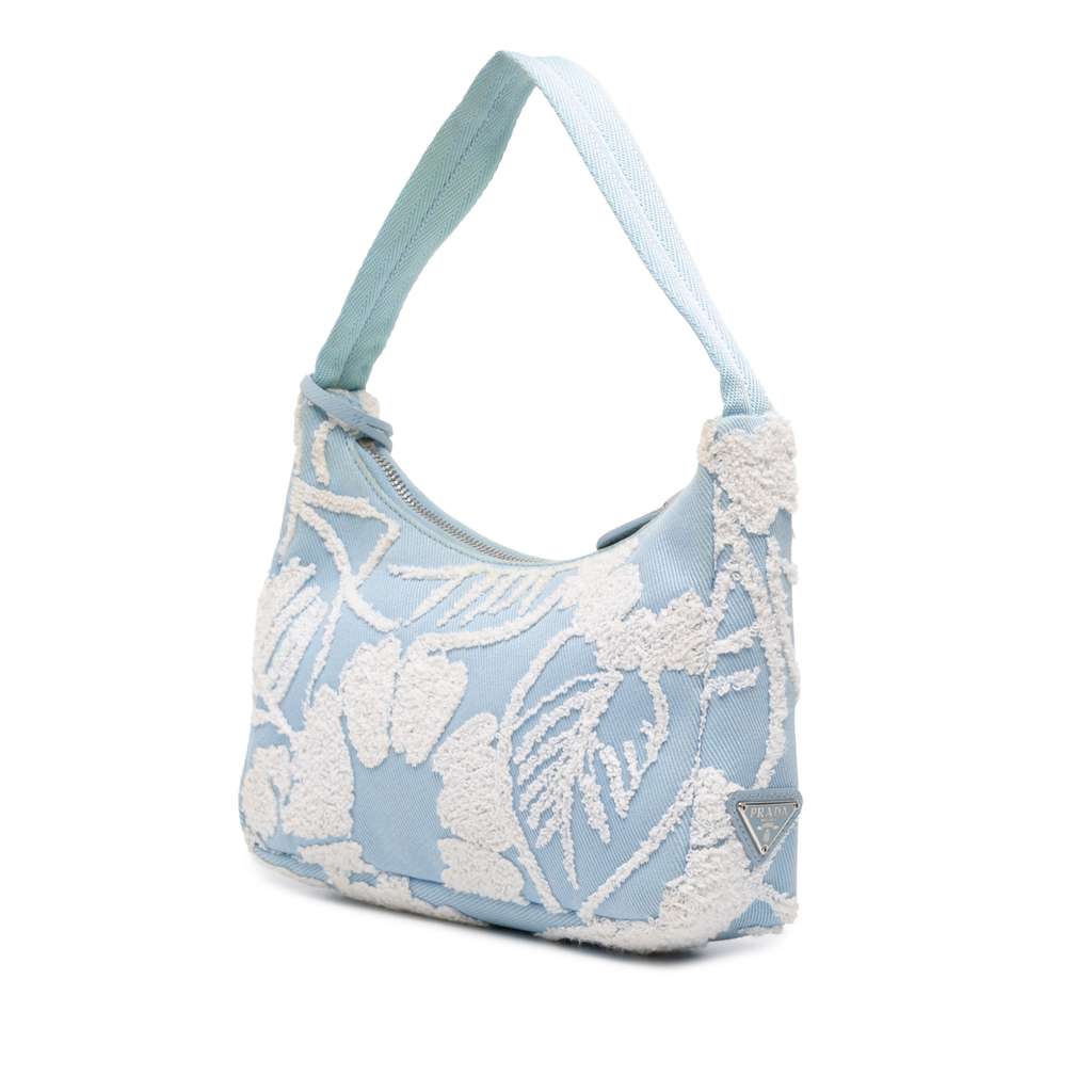 Prada Mini Embroidered Drill Re Edition 2000 Shoulder Bag - 2