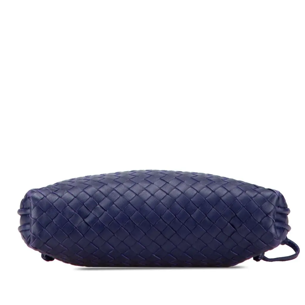 Bottega Veneta Nappa Intrecciato Nodini Crossbody Blue Leather Good - Inside View