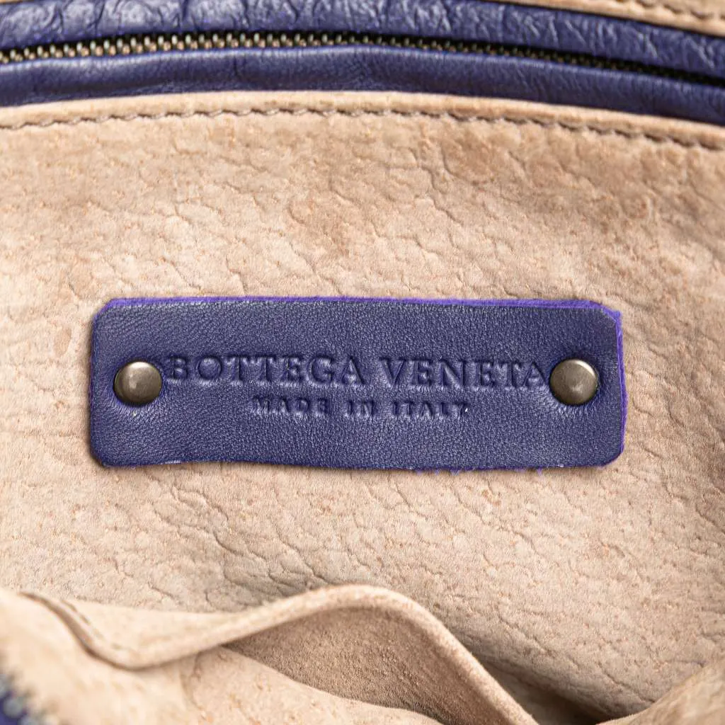 Bottega Veneta Nappa Intrecciato Nodini Crossbody Blue Leather Good - Box View