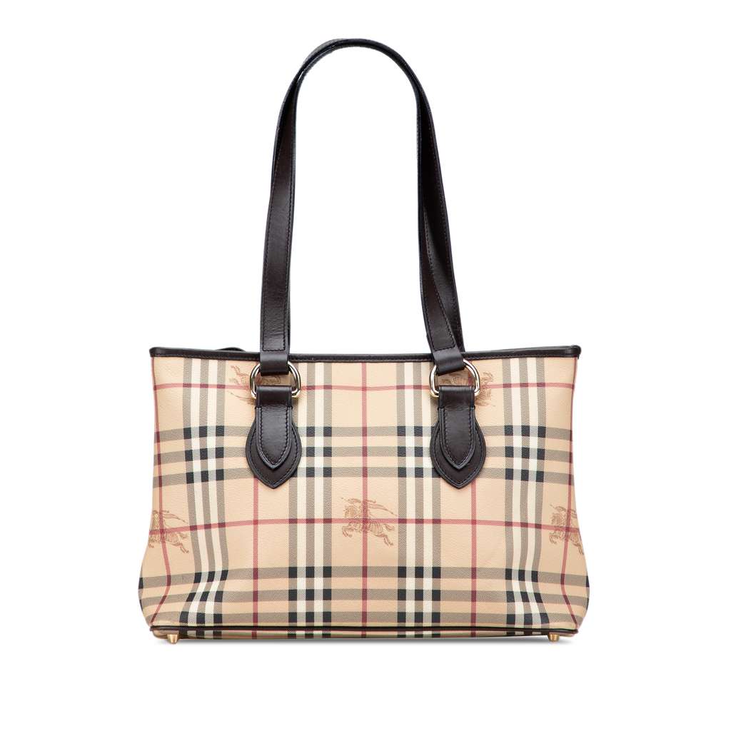 Burberry Haymarket Check Coated Canvas Tote