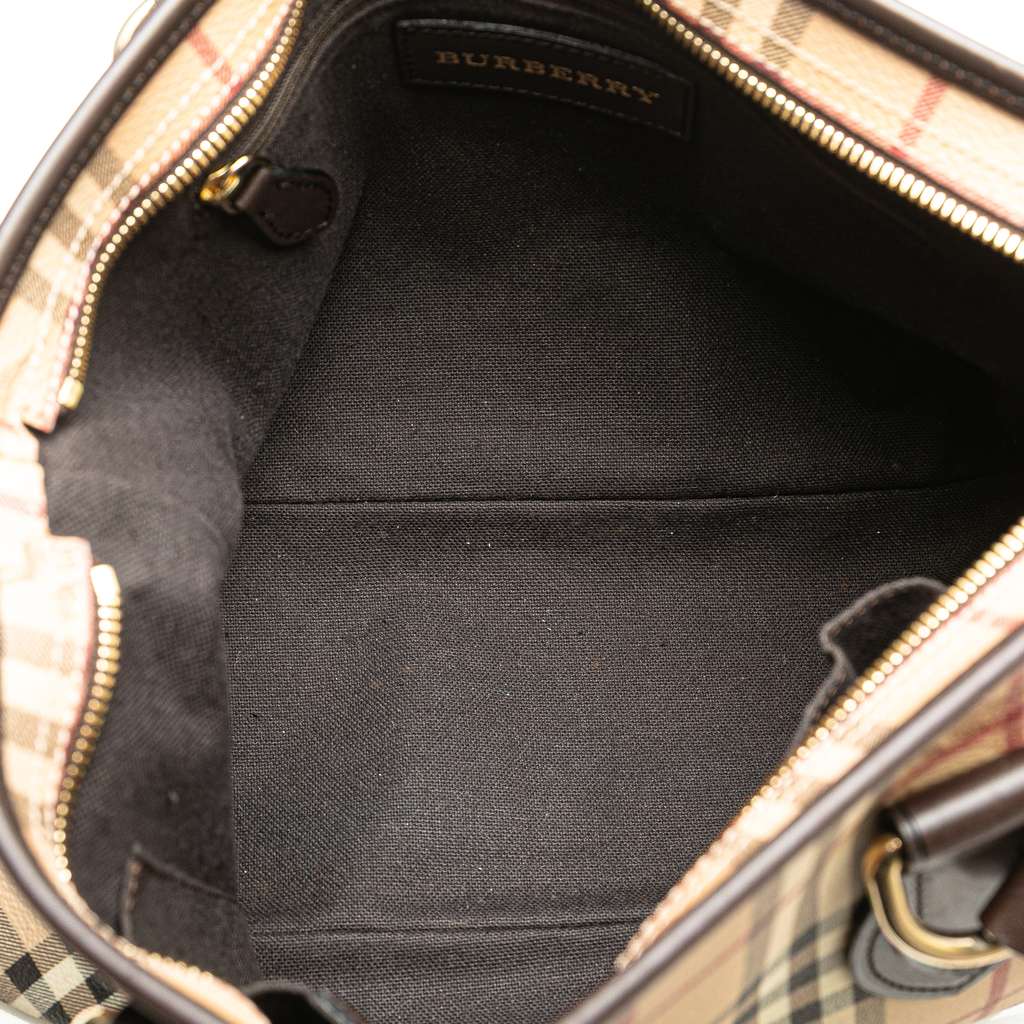 Burberry Haymarket Check Coated Canvas Tote - 4
