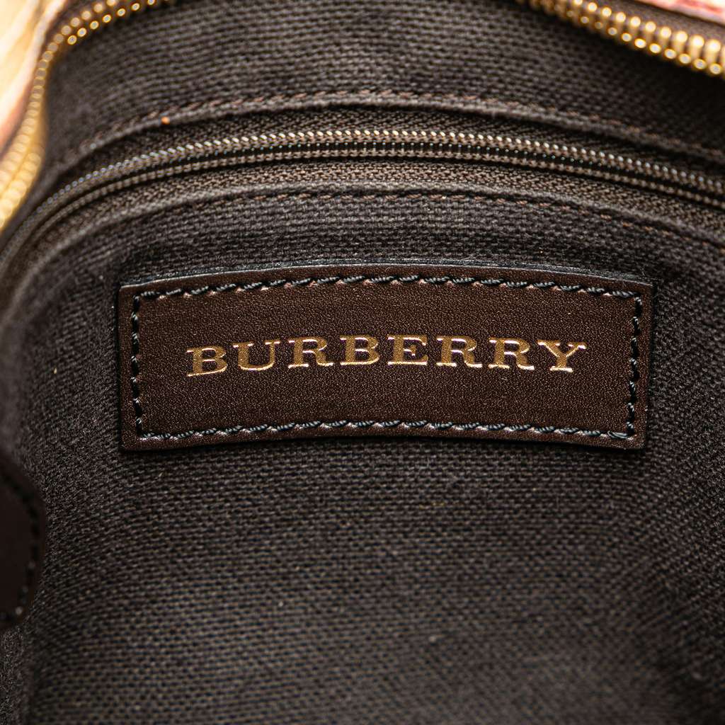 Burberry Haymarket Check Coated Canvas Tote - 5