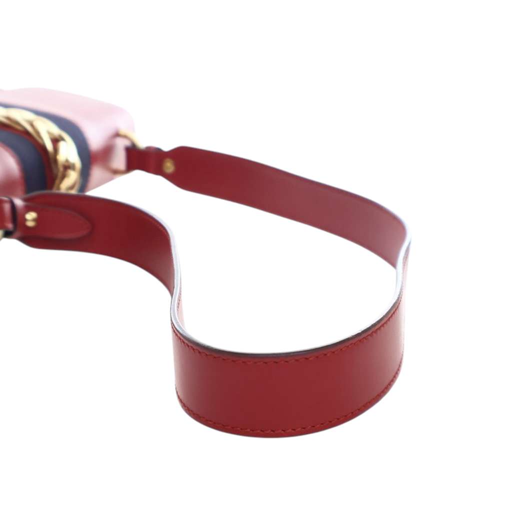 Gucci Small Leather Sylvie Web Satchel - Image 12