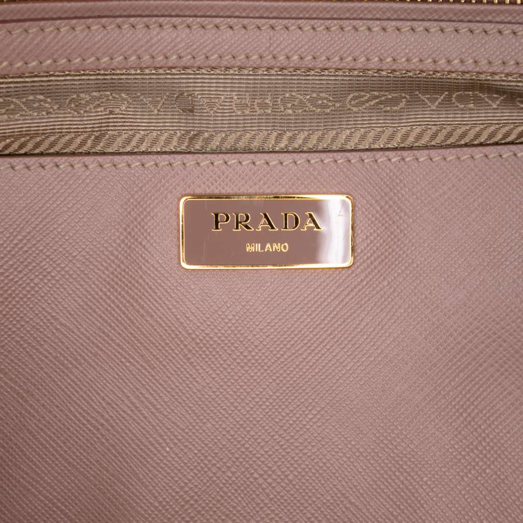 Prada Medium Saffiano Lux Galleria Double Zip Satchel - 5