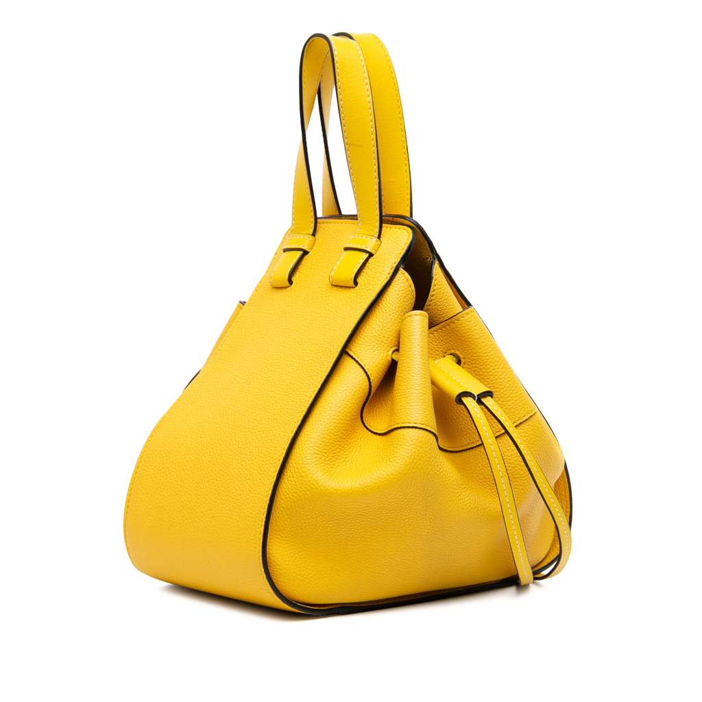 Loewe Small Grained Calfskin Drawstring Hammock Satchel - Back view