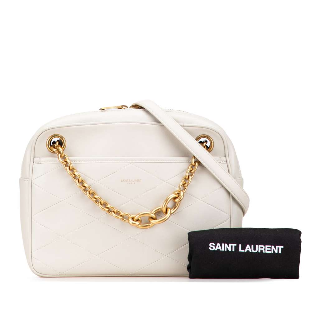 Saint Laurent Quilted Lambskin Le Maillon Chain Shoulder Bag - Image 12