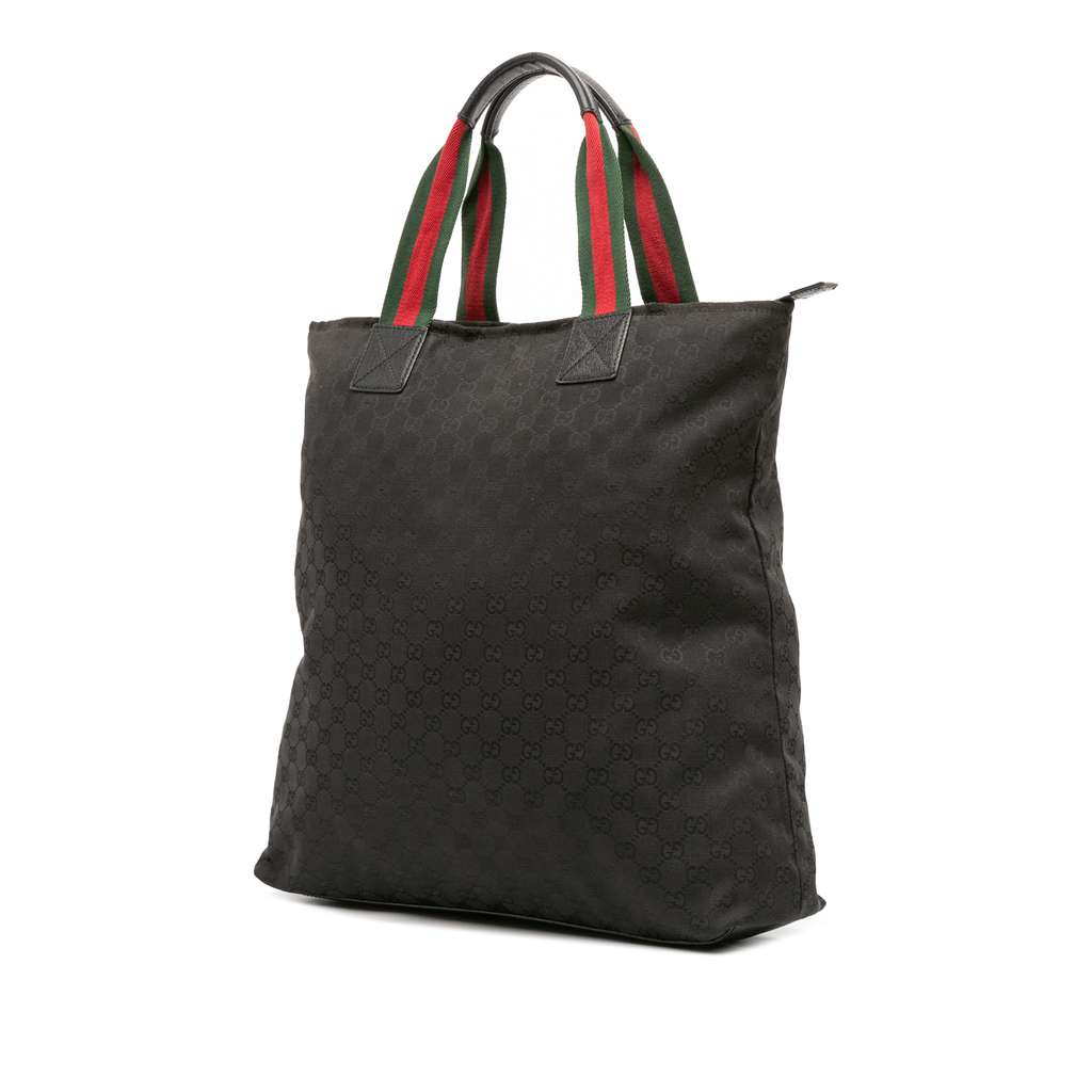 Gucci GG Canvas Web Tote - Back view