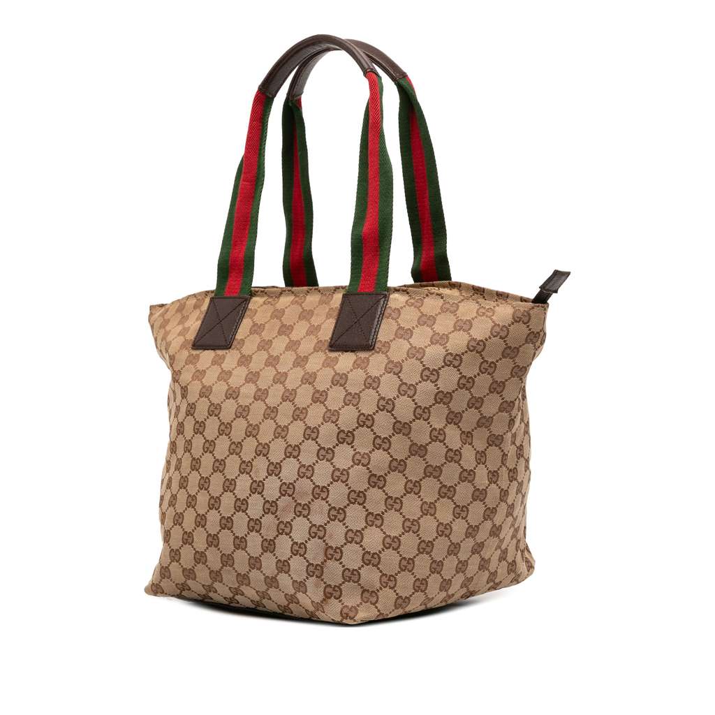 Gucci GG Canvas Web Tote - Back view