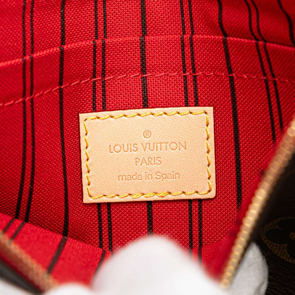 Louis Vuitton Monogram Neverfull Pouch - Side view