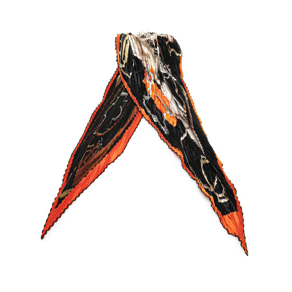 Hermès Silk Projets Carres Plisse Scarf