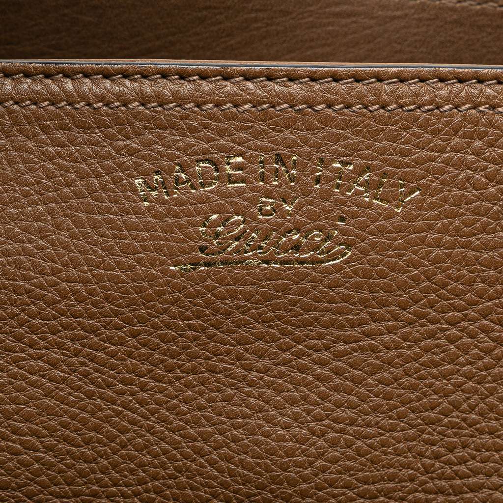 Gucci Small Calfskin Bamboo Shopper Satchel - Detail 2