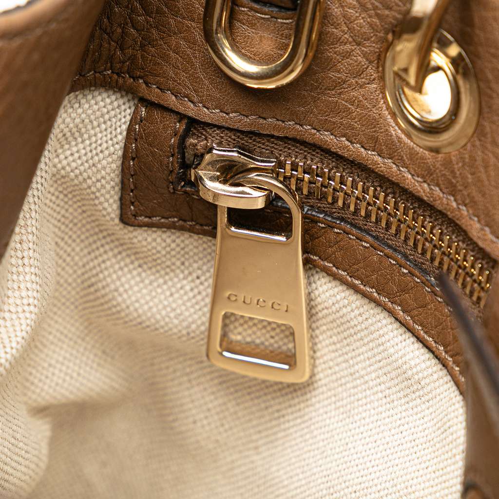 Gucci Small Calfskin Bamboo Shopper Satchel - Image 10