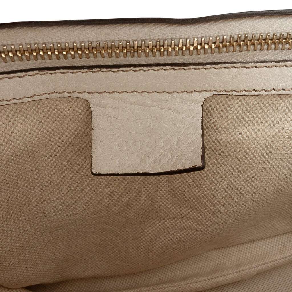 Gucci Medium GG Canvas New Bamboo Satchel - Side view