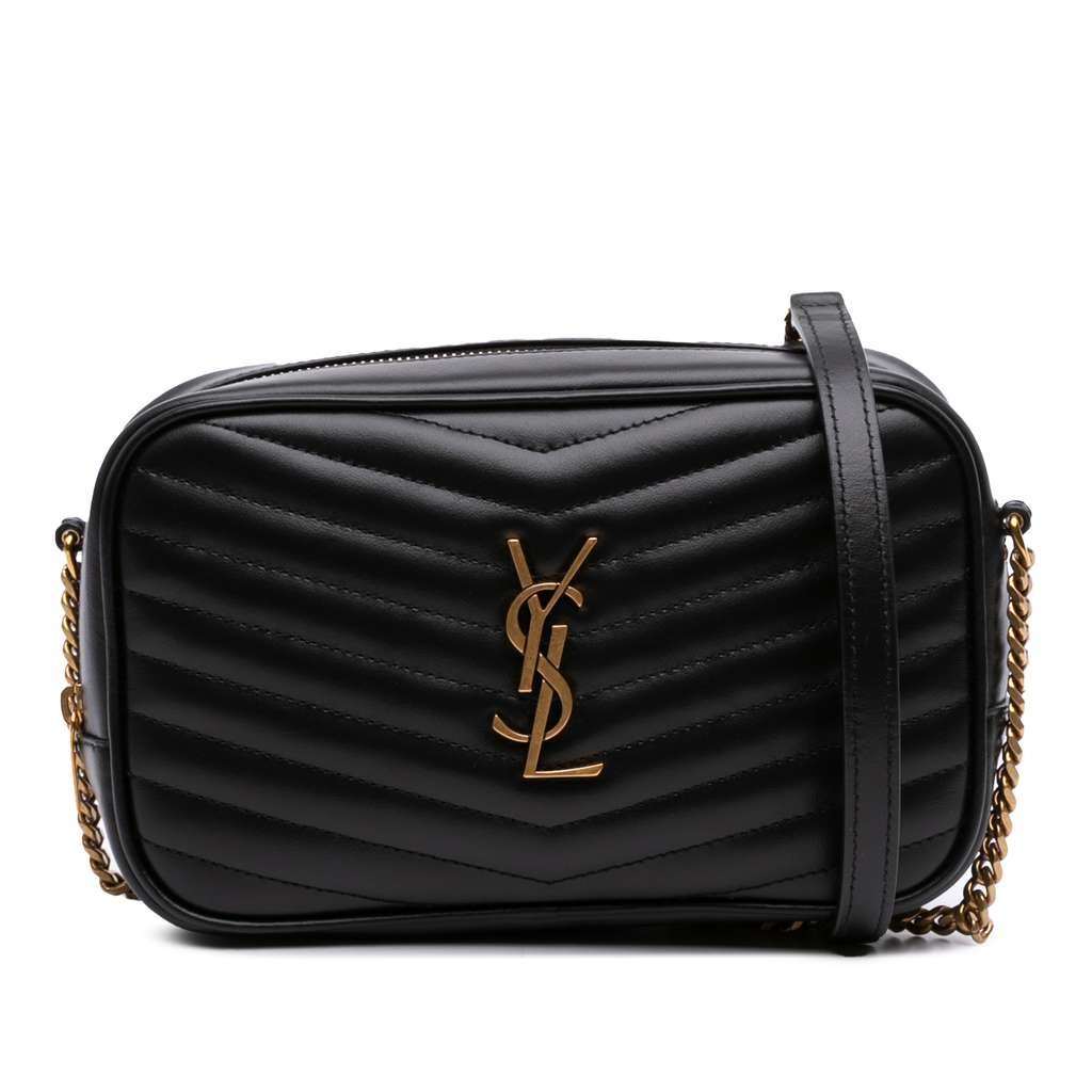 Saint Laurent Mini Matelasse Calfskin Monogram Lou Camera Bag