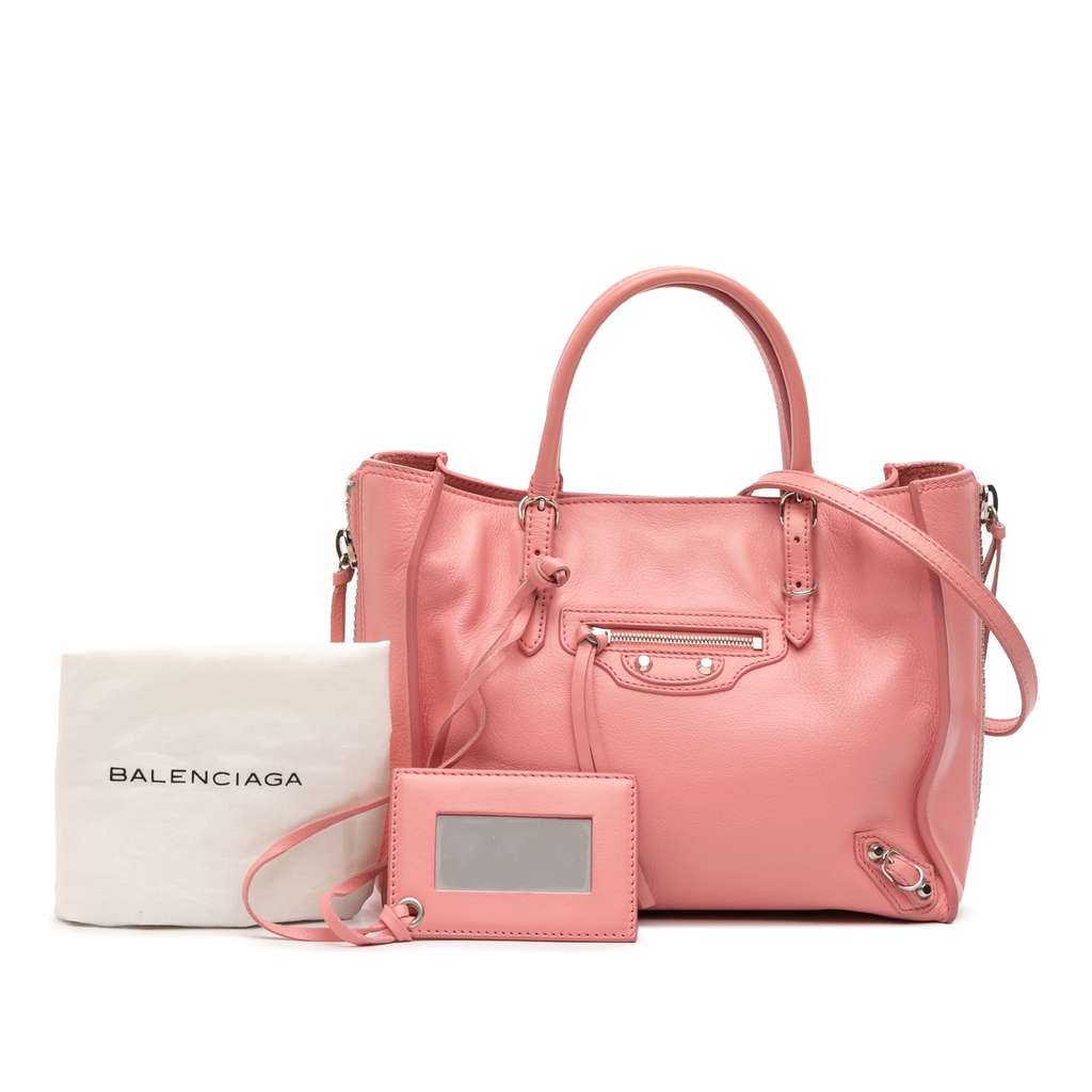 Balenciaga Mini Leather Papier A4 Zip Around Tote - Image 11