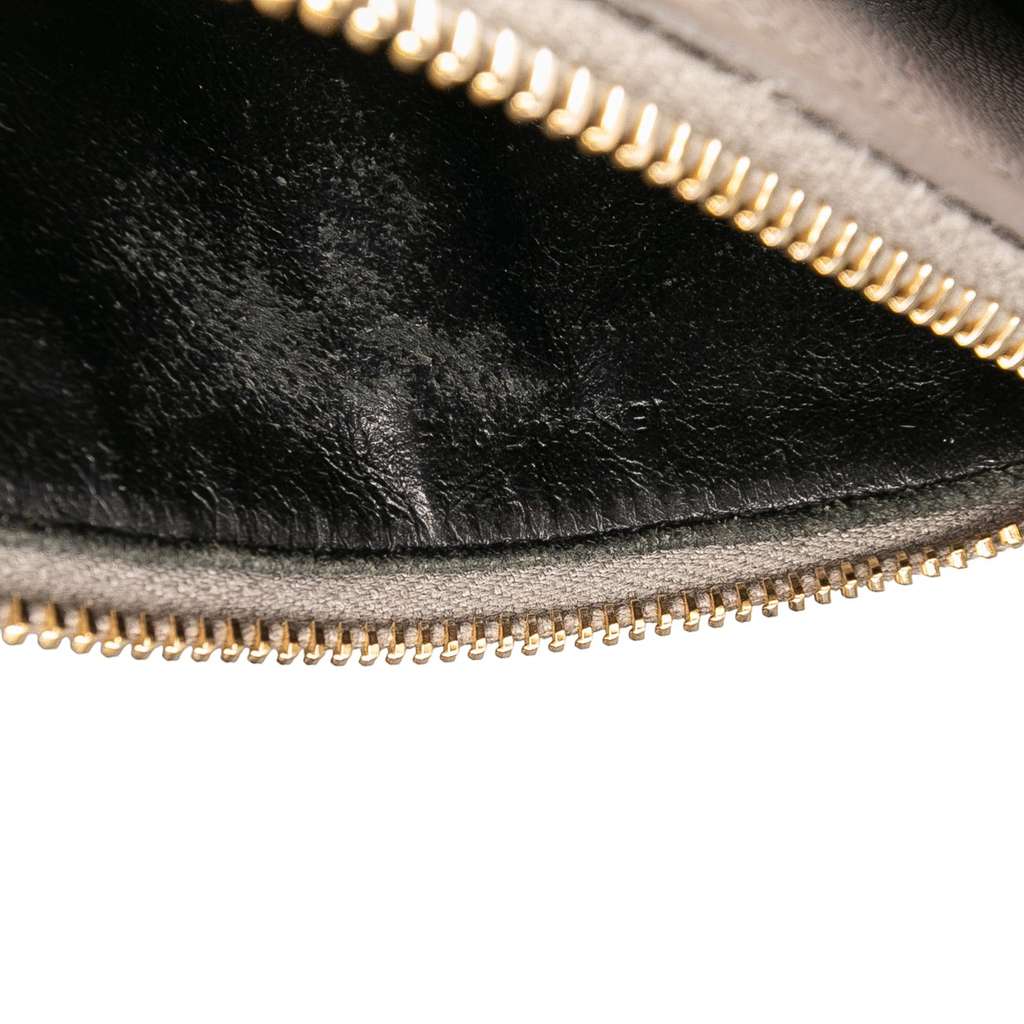 Saint Laurent Grain De Poudre Chevron Monogram Fragments Zippered Card Case - Detail 1