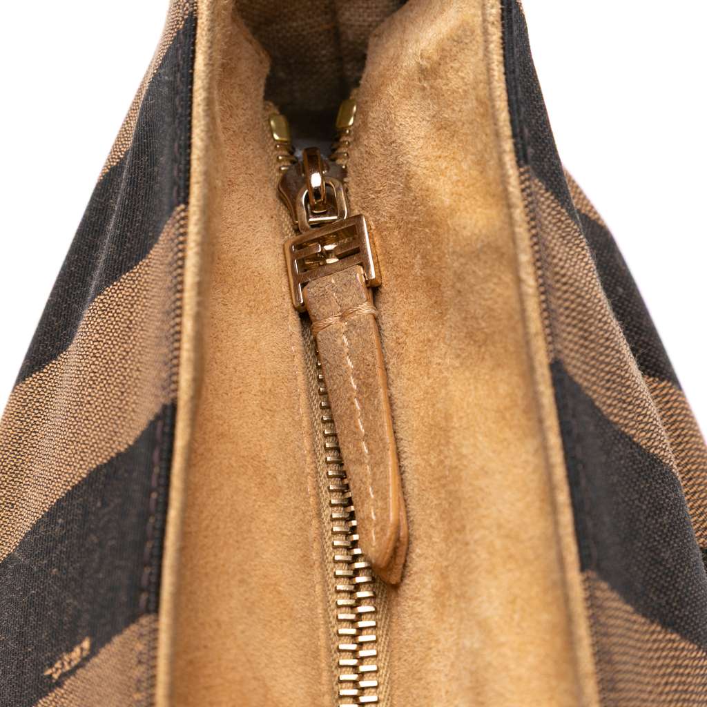 Fendi Medium Pequin Canvas Roll Tote - Image 10