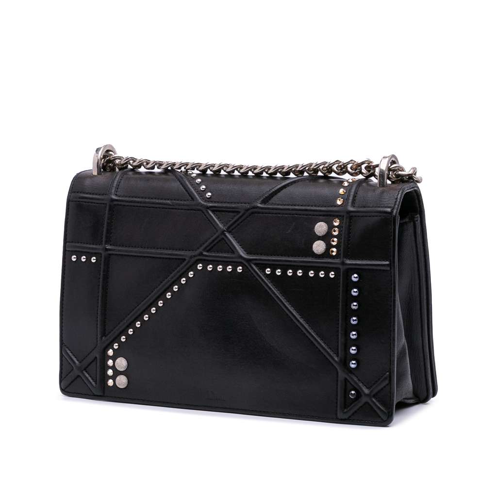 Dior Medium Studded Lambskin Diorama Flap - 2