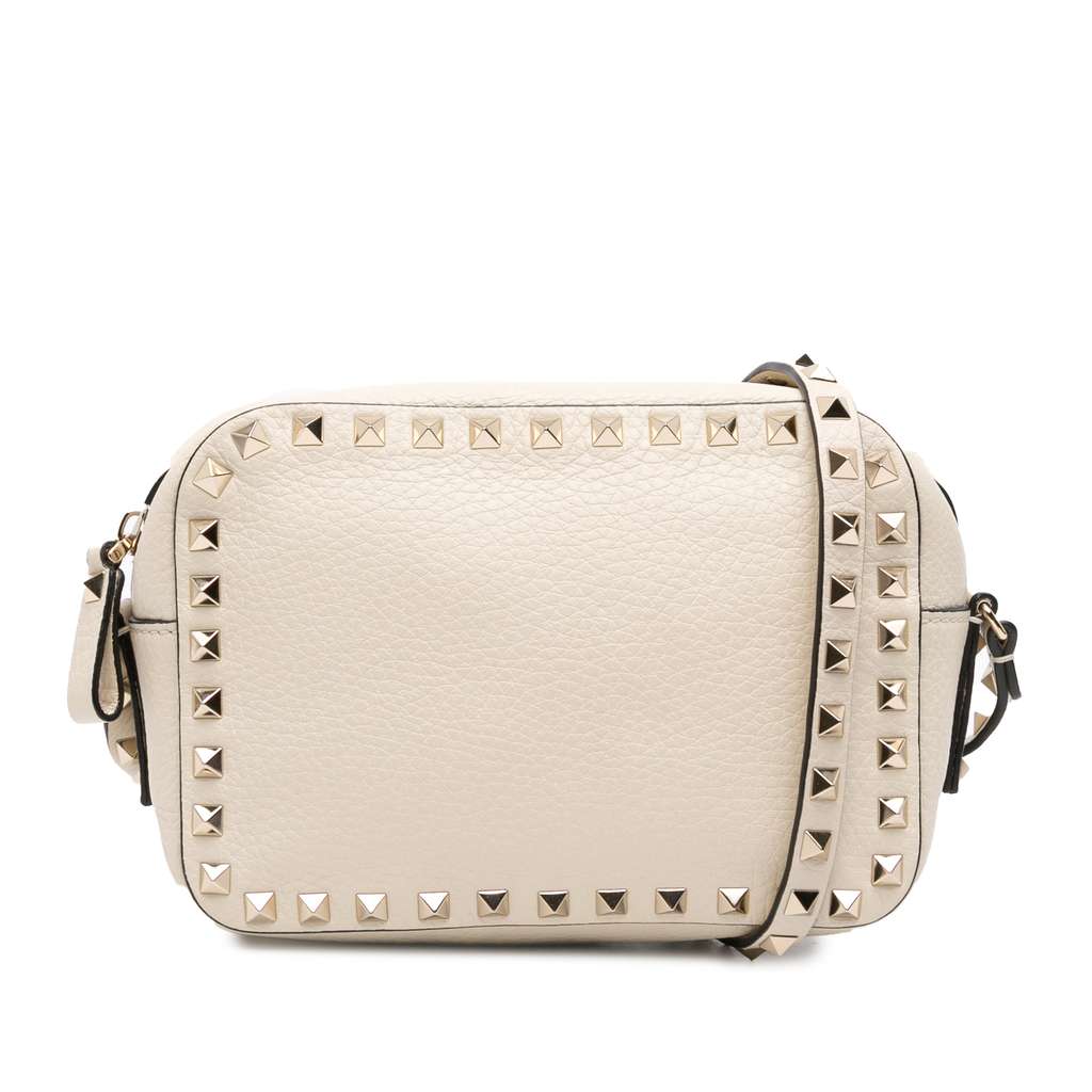 Valentino Grainy Calfskin Rockstud Camera Bag