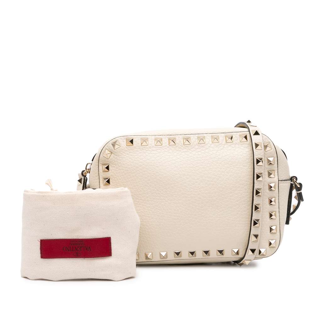 Valentino Grainy Calfskin Rockstud Camera Bag - Image 11
