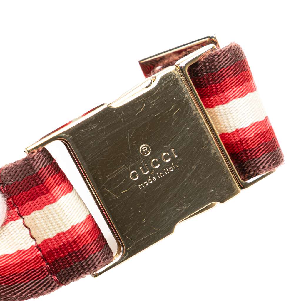 Gucci GG Canvas Web Double Pocket Belt Bag - Image 11