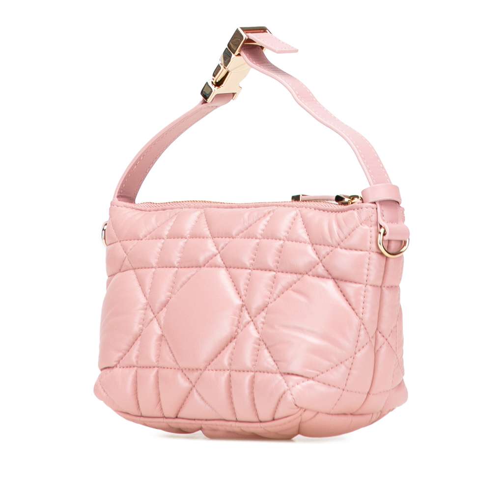 Dior Small Calfskin Macrocannage Diortravel Nomad Pouch - Back view