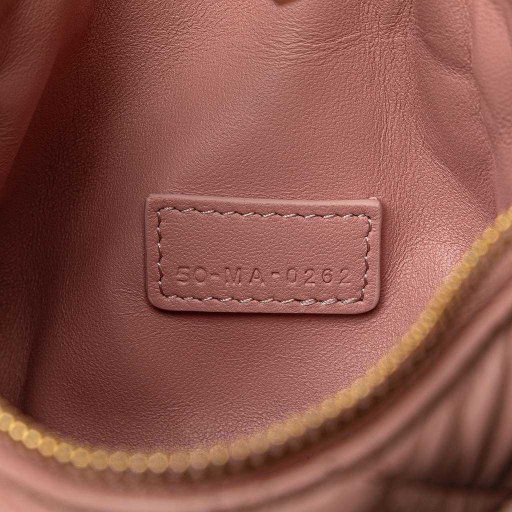 Dior Small Calfskin Macrocannage Diortravel Nomad Pouch - Side view