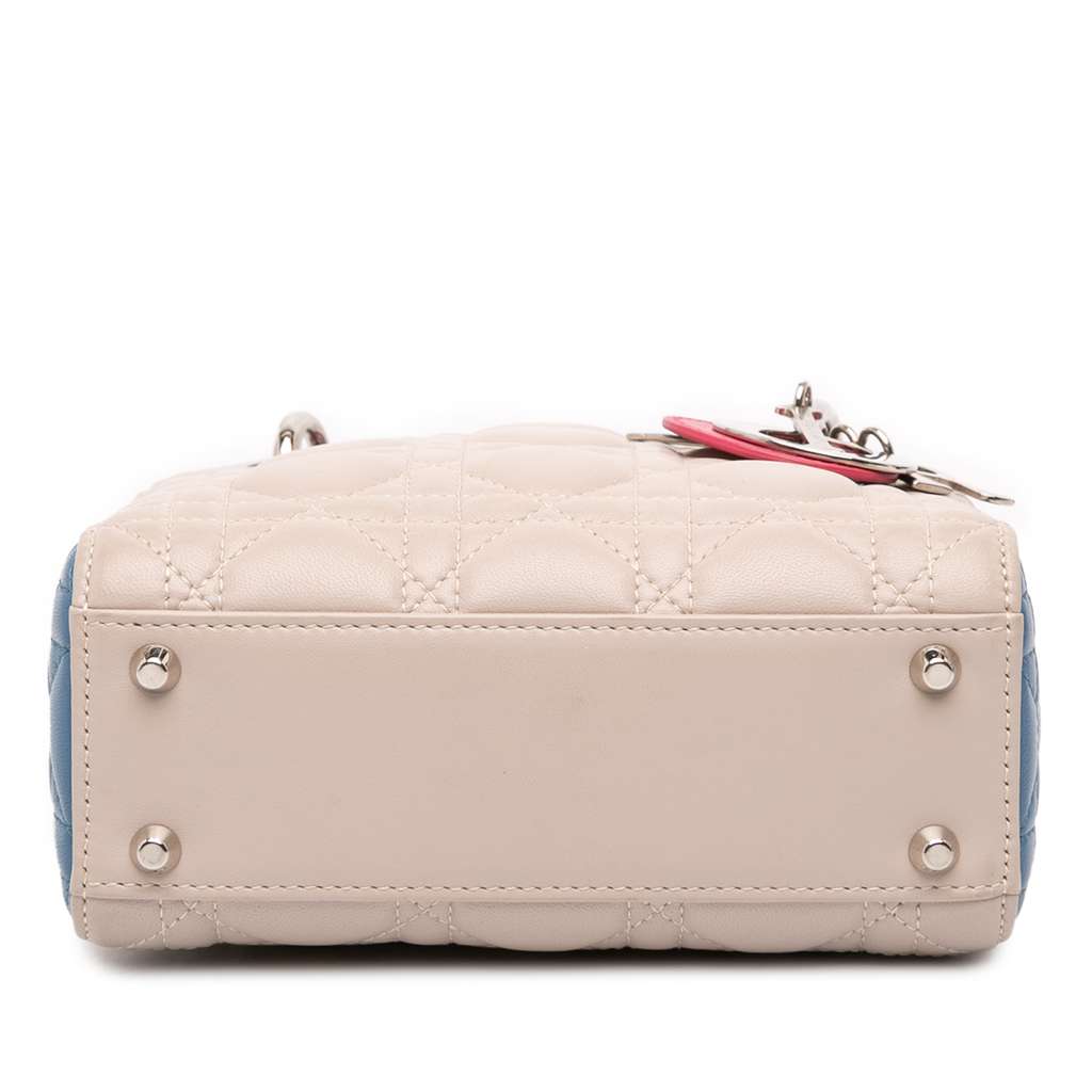 Dior Mini Tricolor Lambskin Cannage Lady Dior - Image 6